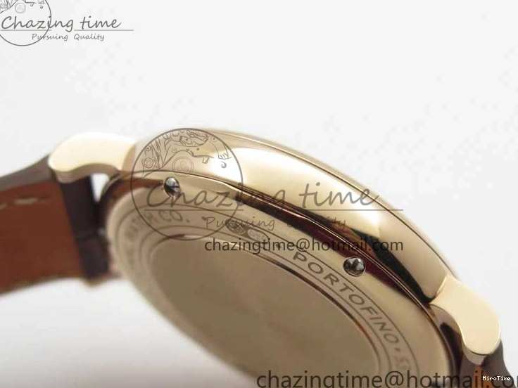 MIROTIME 0429 Portofino 37mm RG V7F 1:1 Best Edition Gray Dial on Deep Brown Leather Strap A SunProtective 7090